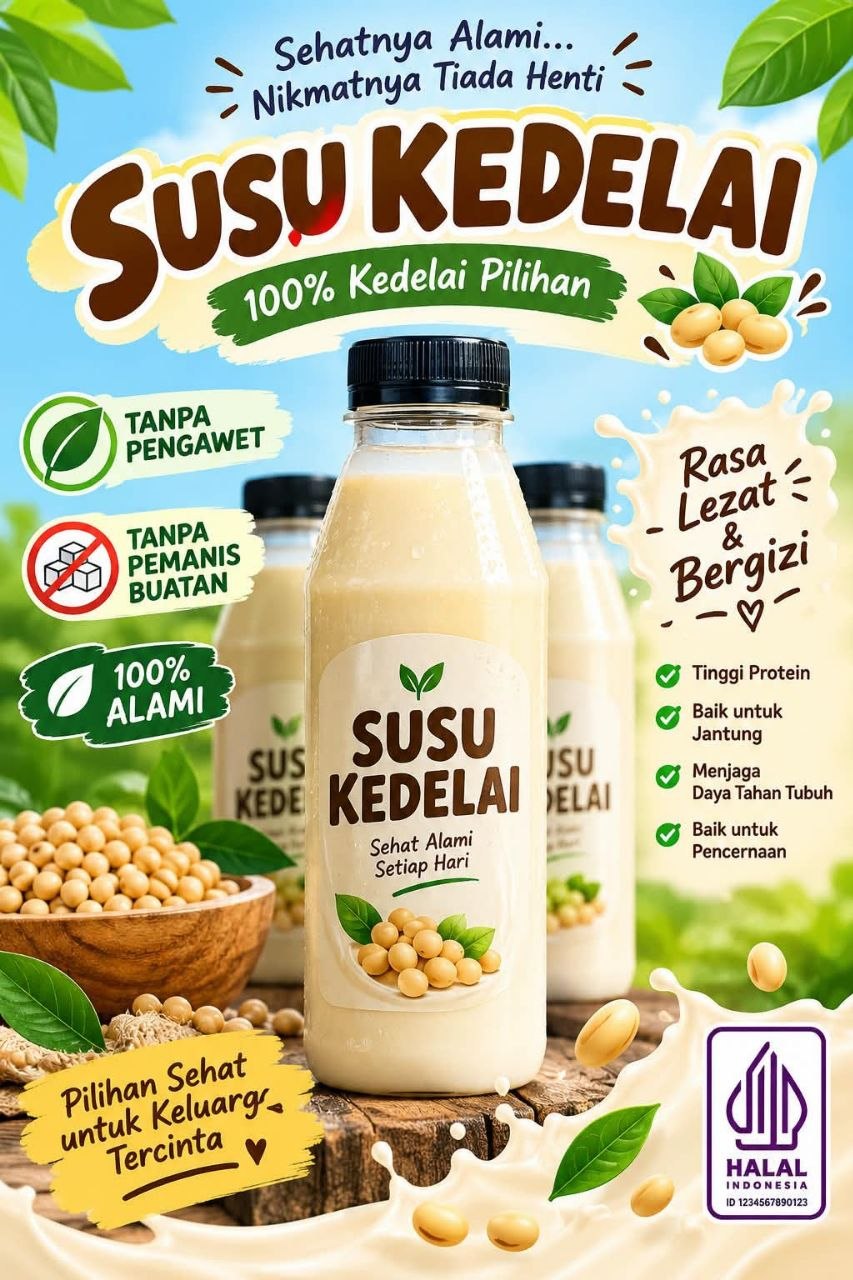 Susu Kedelai 100% Alami Tanpa Pengawet